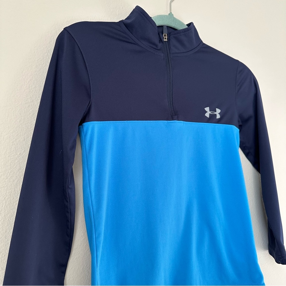 UNDER ARMOUR - Armour Fleece - ¼ Zip - Boys size 7 - Blue - Picture 5 of 10